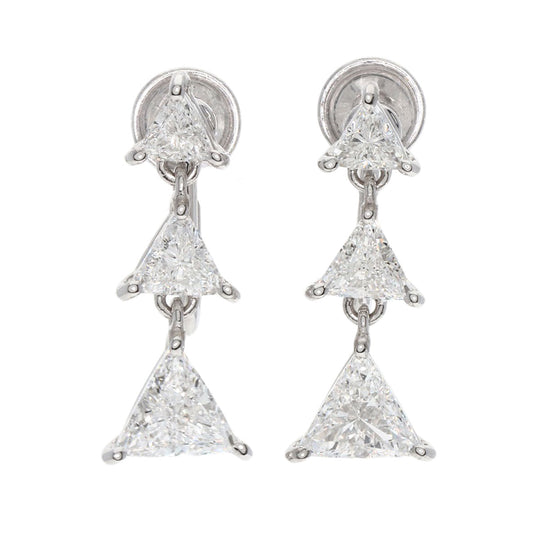 MIKIMOTO Earring K18WG Silver diamond