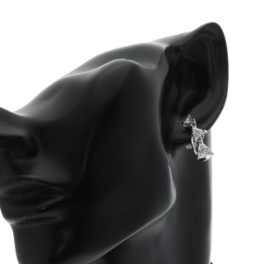 MIKIMOTO Earring K18WG Silver diamond