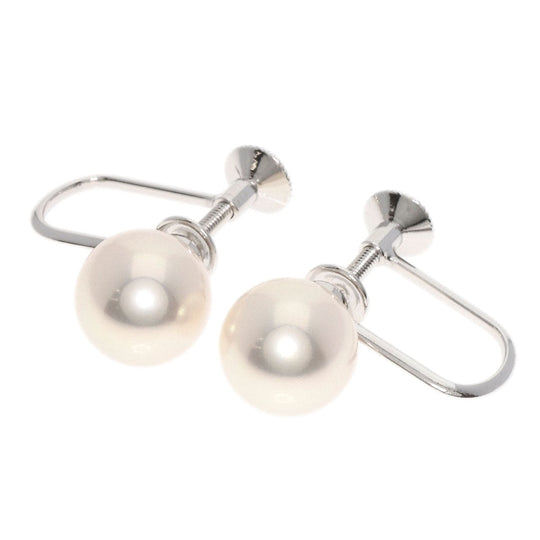 MIKIMOTO Earring K18WG Silver Akoya pearl Pearl