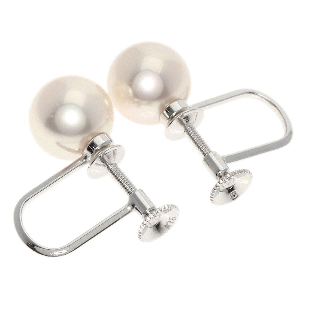 MIKIMOTO Earring K18WG Silver Akoya pearl Pearl