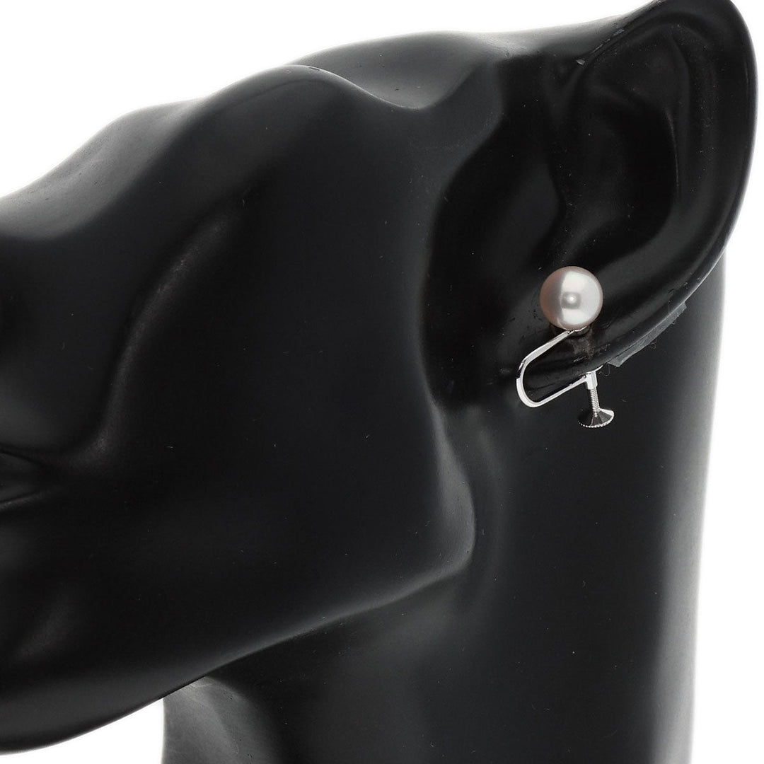 MIKIMOTO Earring K18WG Silver Akoya pearl Pearl
