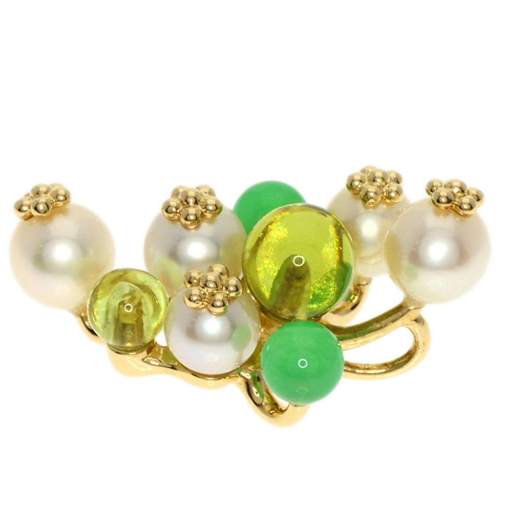 TASAKI Pendant top 18K Yellow Gold gold Pearl Colored Stone Women Used Authentic