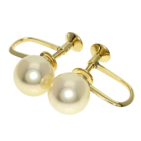 MIKIMOTO Earring K14YG gold Akoya pearl Pearl Women Used Authentic