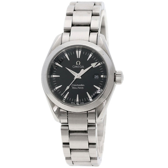 OMEGA Watches Quartz 2577.50 Stainless Steel Silver Seamaster Aqua Terra black dial