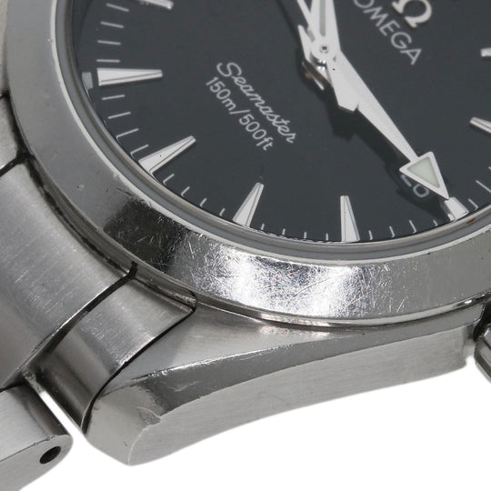 OMEGA Watches Quartz 2577.50 Stainless Steel Silver Seamaster Aqua Terra black dial