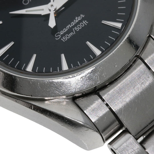 OMEGA Watches Quartz 2577.50 Stainless Steel Silver Seamaster Aqua Terra black dial