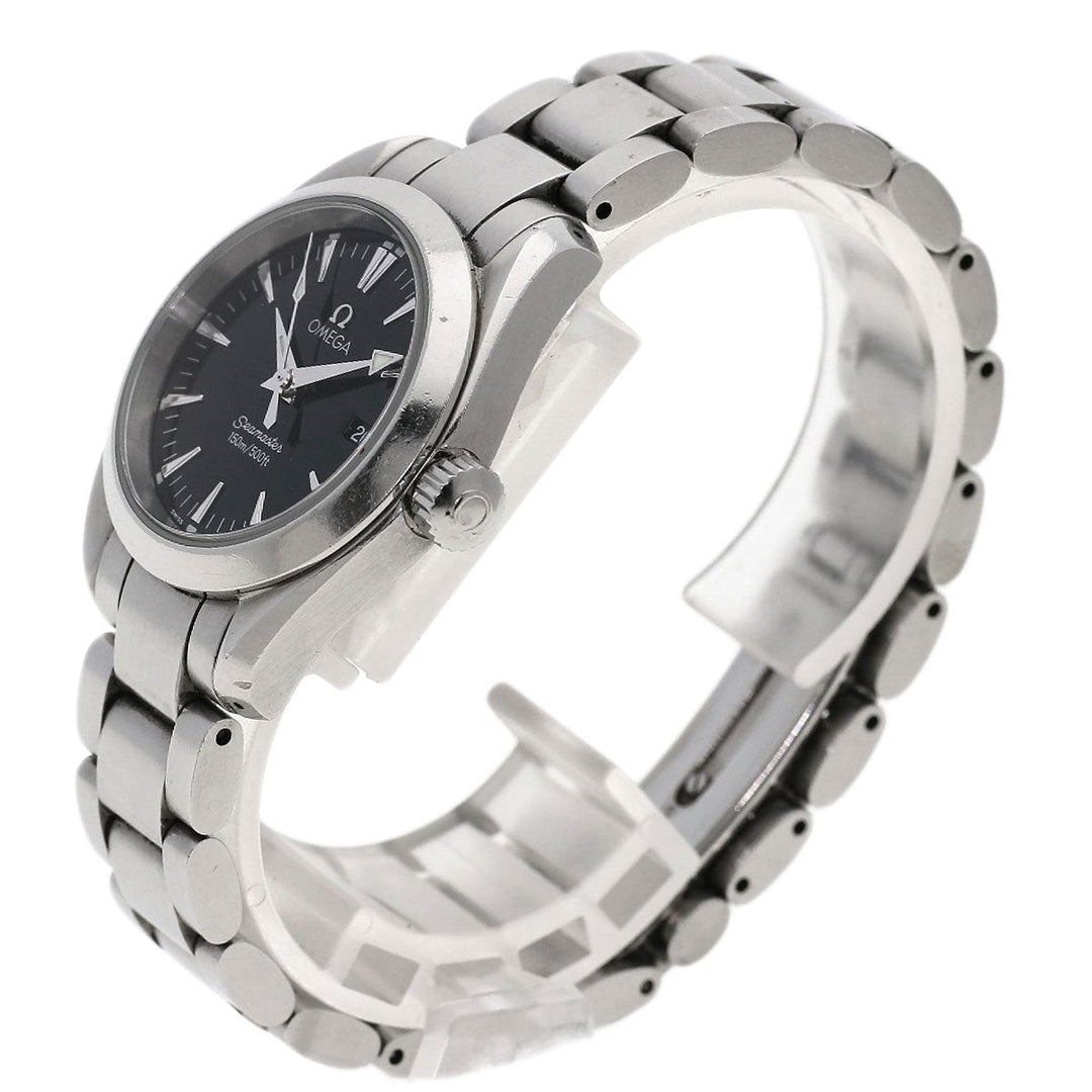 OMEGA Watches Quartz 2577.50 Stainless Steel Silver Seamaster Aqua Terra black dial