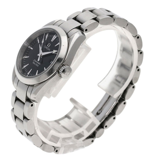 OMEGA Watches Quartz 2577.50 Stainless Steel Silver Seamaster Aqua Terra black dial