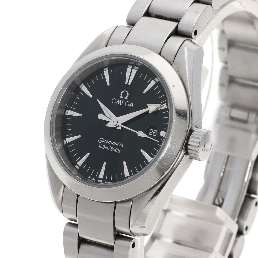 OMEGA Watches Quartz 2577.50 Stainless Steel Silver Seamaster Aqua Terra black dial