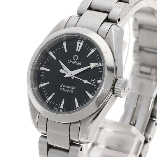 OMEGA Watches Quartz 2577.50 Stainless Steel Silver Seamaster Aqua Terra black dial