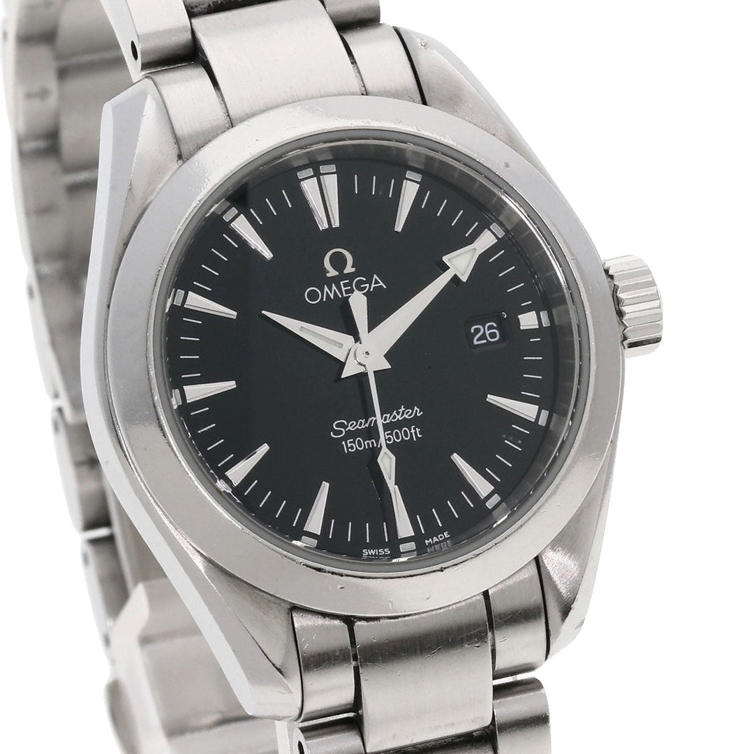 OMEGA Watches Quartz 2577.50 Stainless Steel Silver Seamaster Aqua Terra black dial