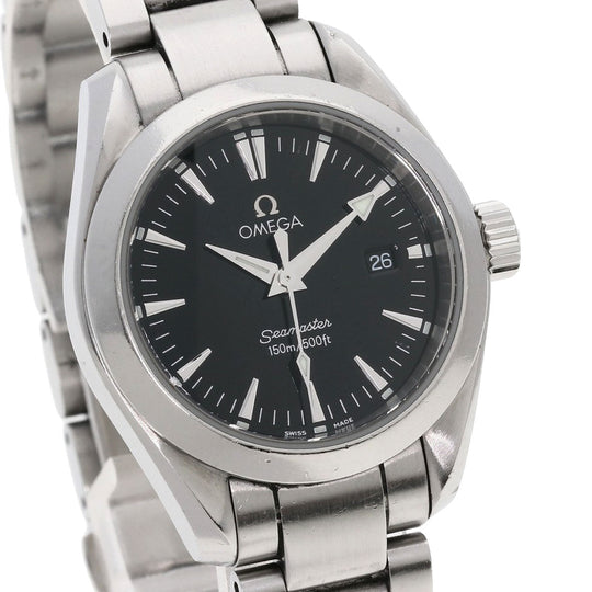 OMEGA Watches Quartz 2577.50 Stainless Steel Silver Seamaster Aqua Terra black dial