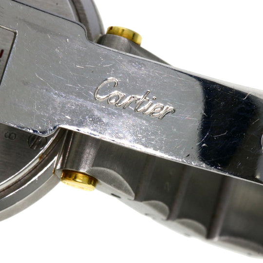 CARTIER Watches Quartz Stainless Steel Silver Santos round white dial