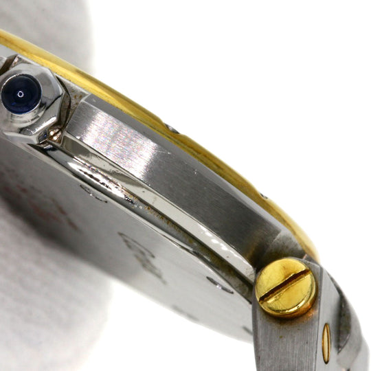 CARTIER Watches Quartz Stainless Steel Silver Santos round white dial
