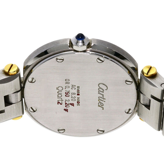 CARTIER Watches Quartz Stainless Steel Silver Santos round white dial