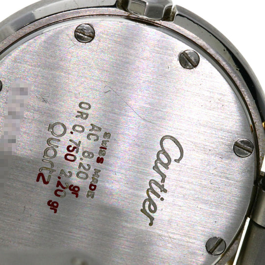 CARTIER Watches Quartz Stainless Steel Silver Santos round white dial