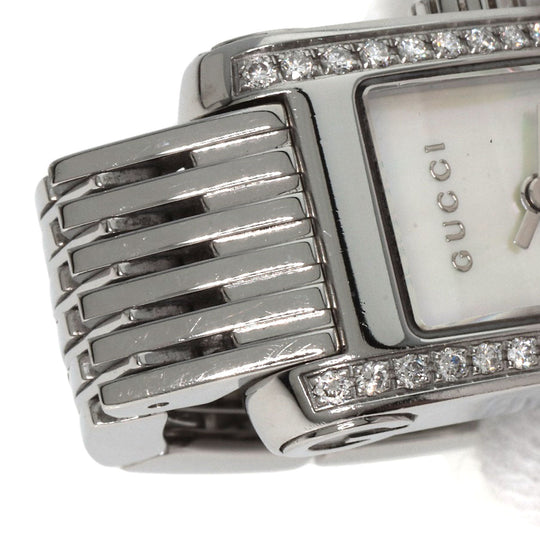 GUCCI Watches Quartz 8600L Stainless Steel Silver G Metro Diamond White shell dial