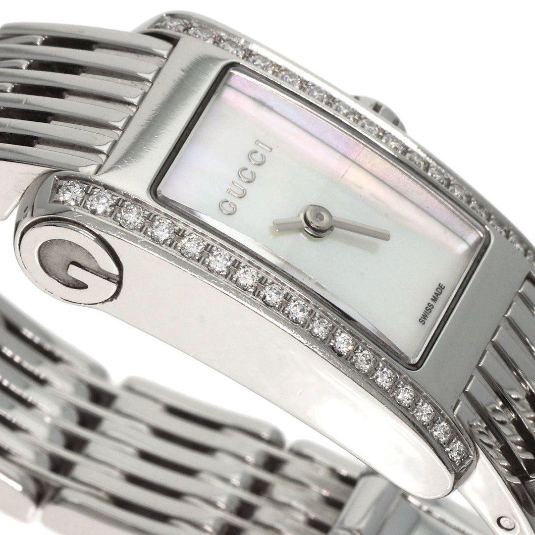 GUCCI Watches Quartz 8600L Stainless Steel Silver G Metro Diamond White shell dial
