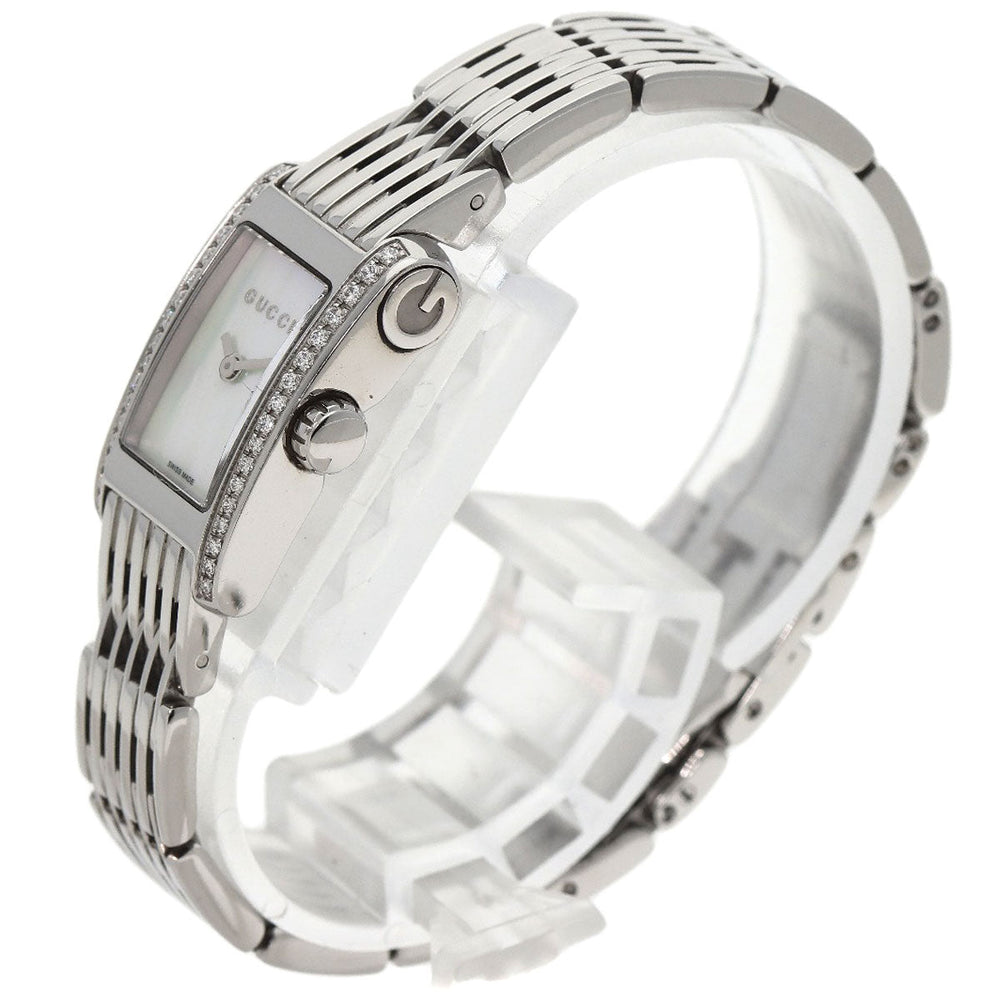 GUCCI Watches Quartz 8600L Stainless Steel Silver G Metro Diamond White shell dial