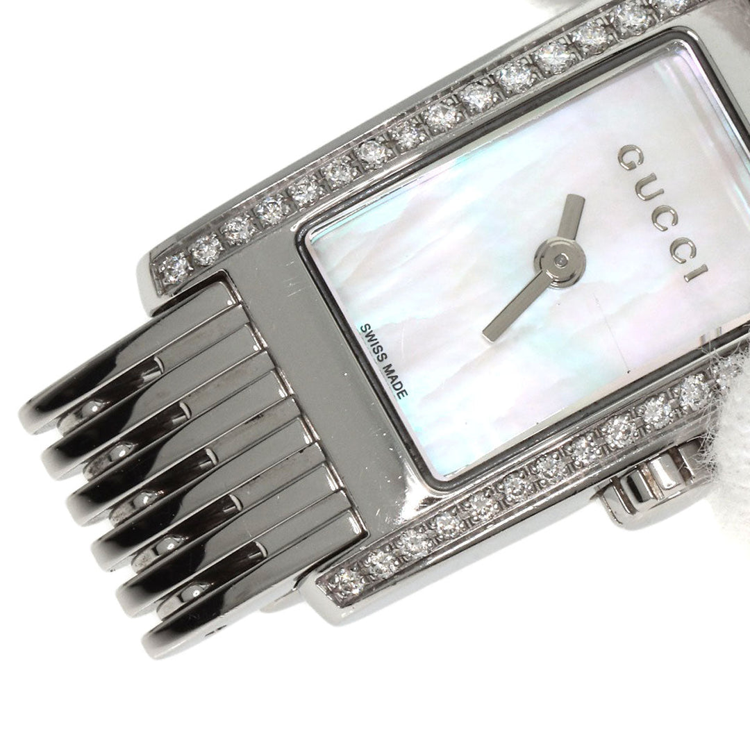 GUCCI Watches Quartz 8600L Stainless Steel Silver G Metro Diamond White shell dial