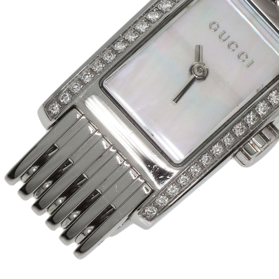 GUCCI Watches Quartz 8600L Stainless Steel Silver G Metro Diamond White shell dial