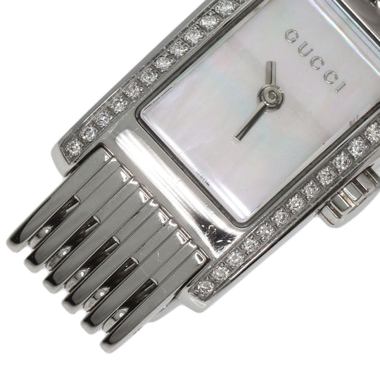 GUCCI Watches Quartz 8600L Stainless Steel Silver G Metro Diamond White shell dial