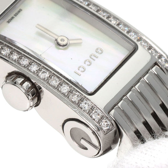 GUCCI Watches Quartz 8600L Stainless Steel Silver G Metro Diamond White shell dial