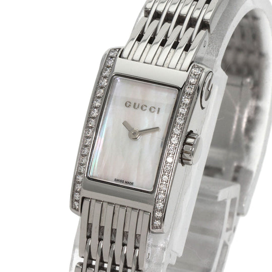 GUCCI Watches Quartz 8600L Stainless Steel Silver G Metro Diamond White shell dial