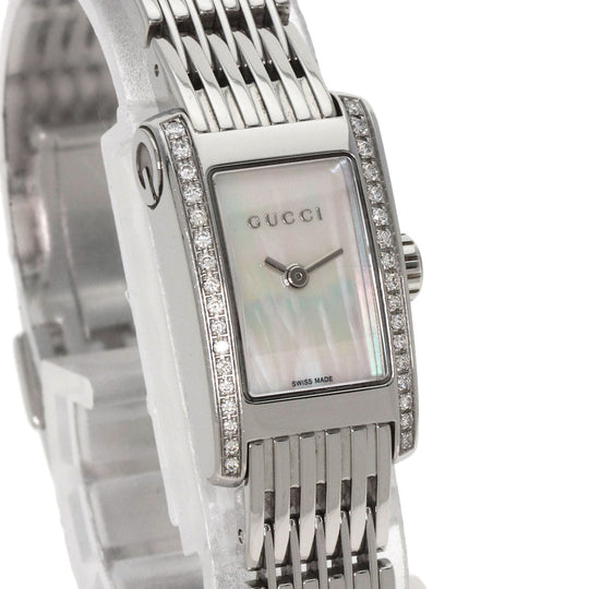 GUCCI Watches Quartz 8600L Stainless Steel Silver G Metro Diamond White shell dial