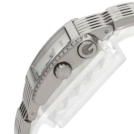 GUCCI Watches Quartz 8600L Stainless Steel Silver G Metro Diamond White shell dial