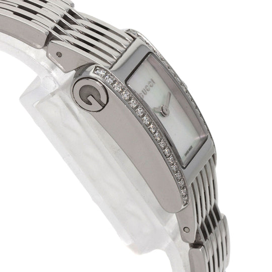 GUCCI Watches Quartz 8600L Stainless Steel Silver G Metro Diamond White shell dial
