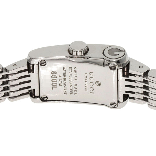 GUCCI Watches Quartz 8600L Stainless Steel Silver G Metro Diamond White shell dial