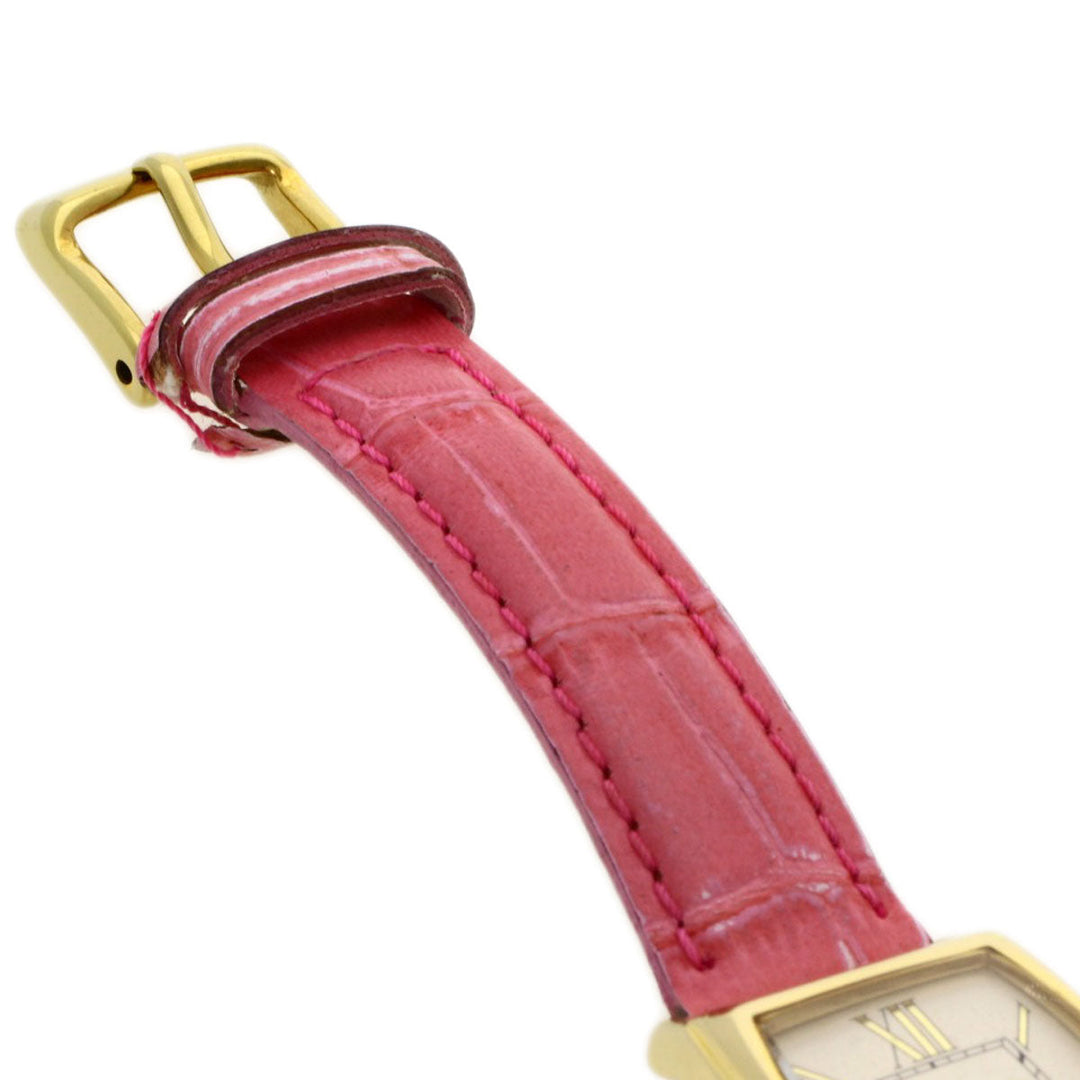 HAMILTON Watches Quartz Gold Plated, Leather gold Small Second 6254 gold dial Women Used Authentic