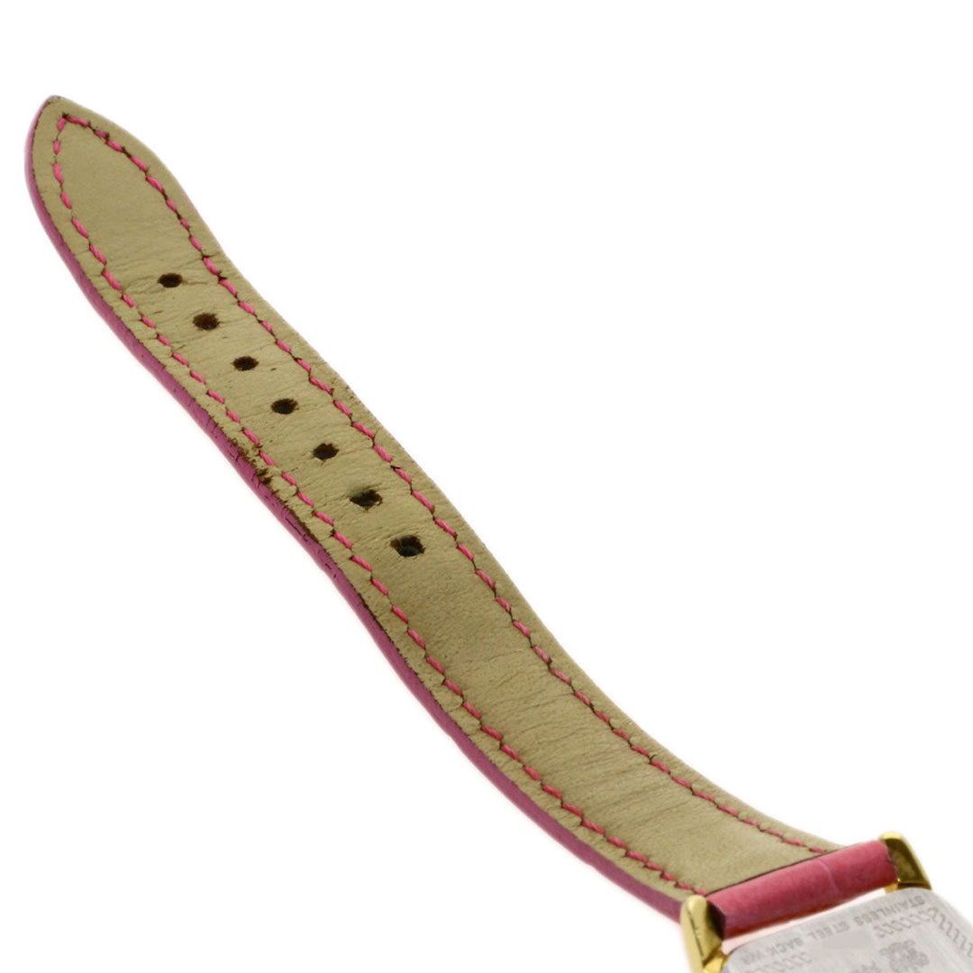 HAMILTON Watches Quartz Gold Plated, Leather gold Small Second 6254 gold dial Women Used Authentic