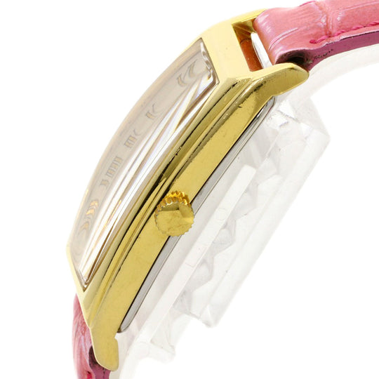 HAMILTON Watches Quartz Gold Plated, Leather gold Small Second 6254 gold dial Women Used Authentic