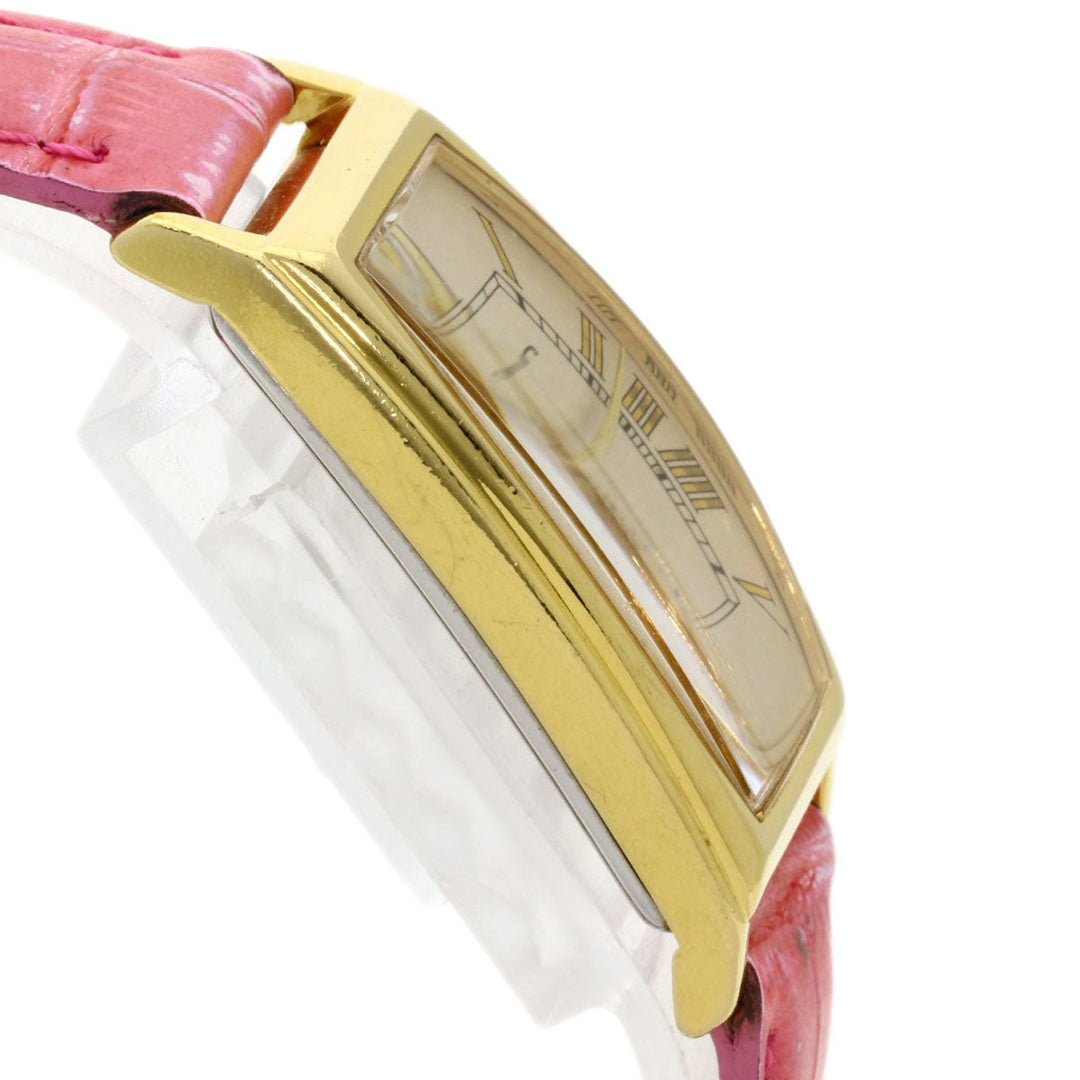 HAMILTON Watches Quartz Gold Plated, Leather gold Small Second 6254 gold dial Women Used Authentic