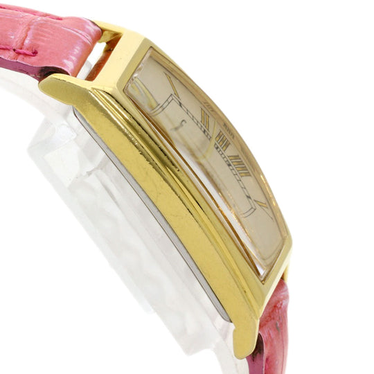 HAMILTON Watches Quartz Gold Plated, Leather gold Small Second 6254 gold dial Women Used Authentic