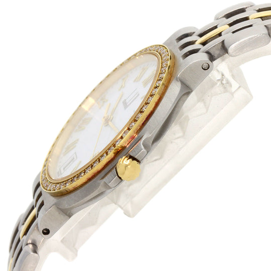Dunhill Watches Quartz Stainless Steel gold Elite Diamond Bezel white dial