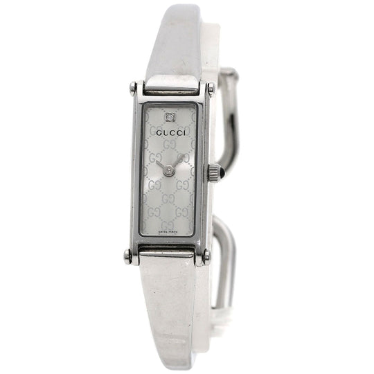 GUCCI Watches Quartz Stainless Steel Silver 1500L 1P Diamond Silver dial