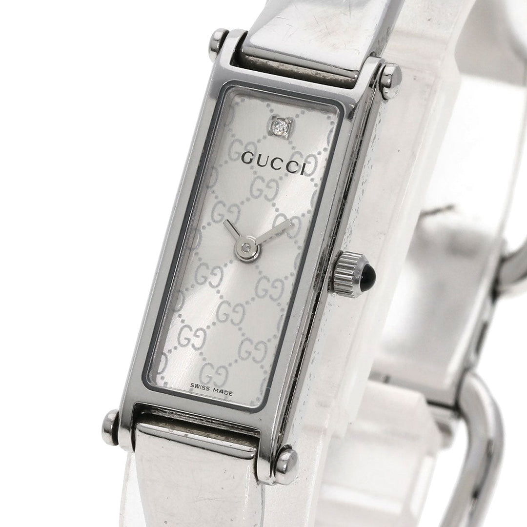 GUCCI Watches Quartz Stainless Steel Silver 1500L 1P Diamond Silver dial
