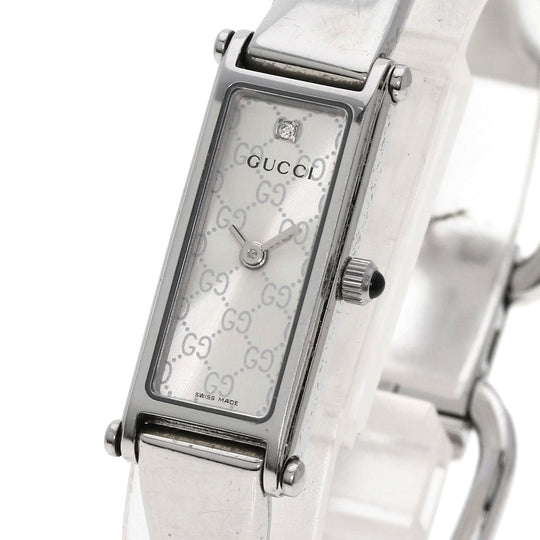 GUCCI Watches Quartz Stainless Steel Silver 1500L 1P Diamond Silver dial