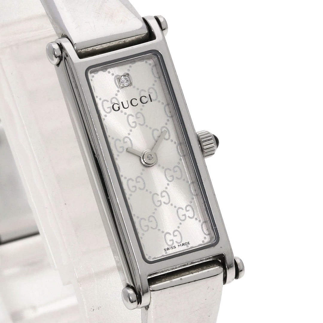 GUCCI Watches Quartz Stainless Steel Silver 1500L 1P Diamond Silver dial