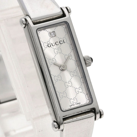 GUCCI Watches Quartz Stainless Steel Silver 1500L 1P Diamond Silver dial