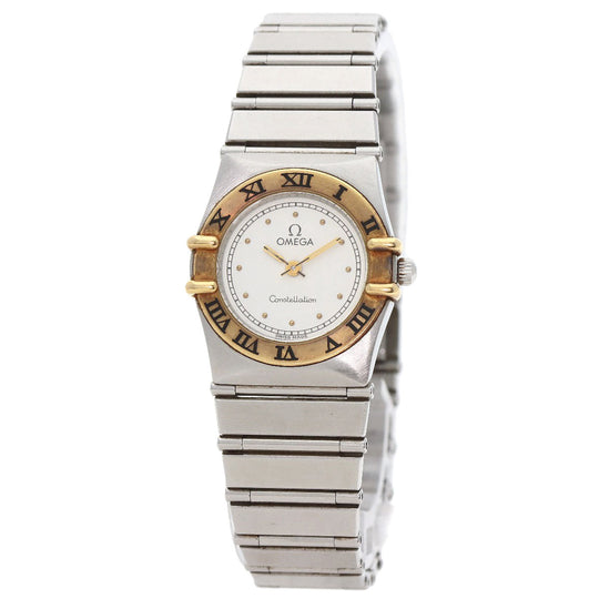 OMEGA Watches Quartz Stainless Steel Silver Constellation flat bezel Ivory dial