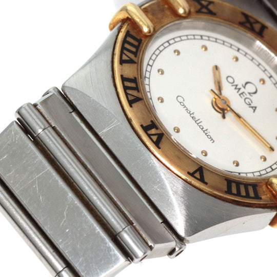 OMEGA Watches Quartz Stainless Steel Silver Constellation flat bezel Ivory dial