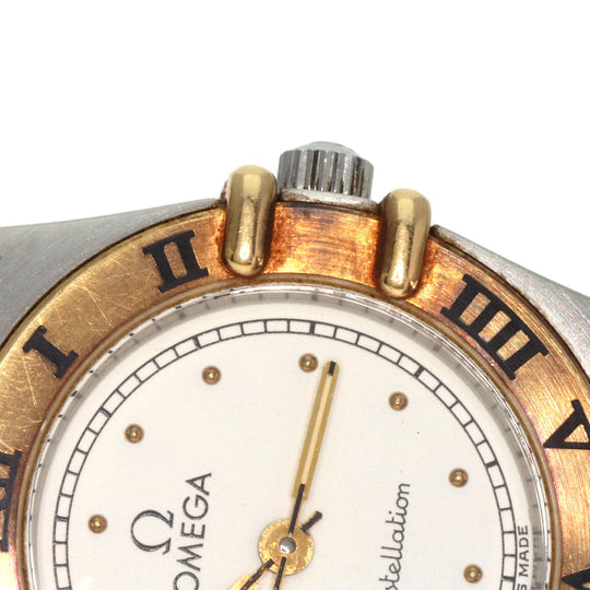 OMEGA Watches Quartz Stainless Steel Silver Constellation flat bezel Ivory dial