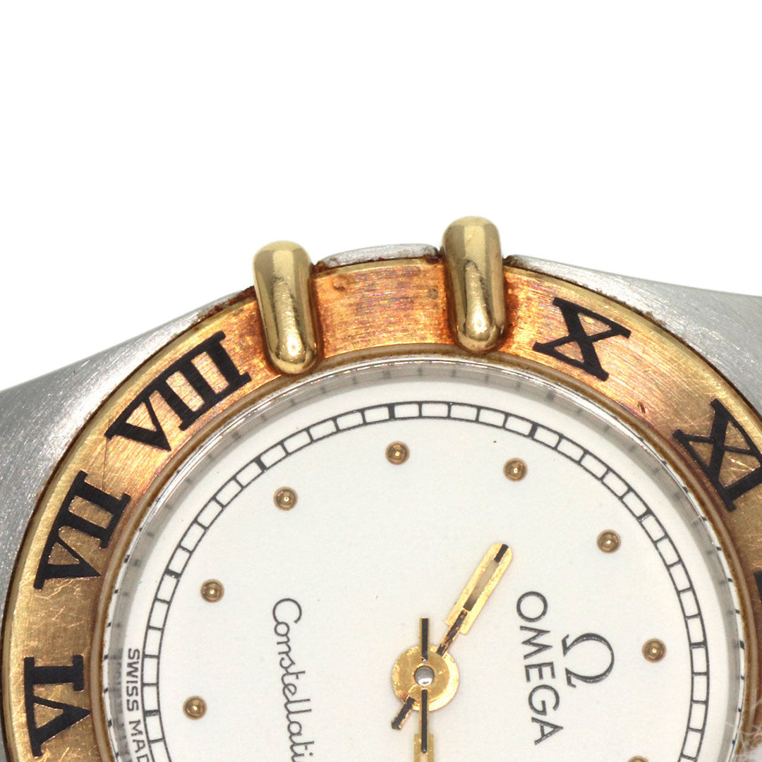 OMEGA Watches Quartz Stainless Steel Silver Constellation flat bezel Ivory dial