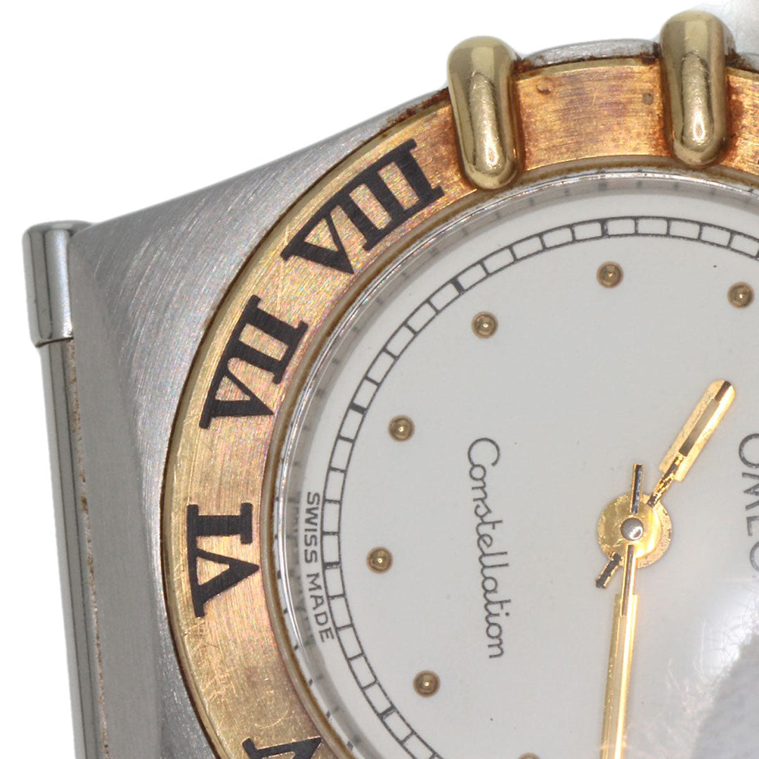 OMEGA Watches Quartz Stainless Steel Silver Constellation flat bezel Ivory dial
