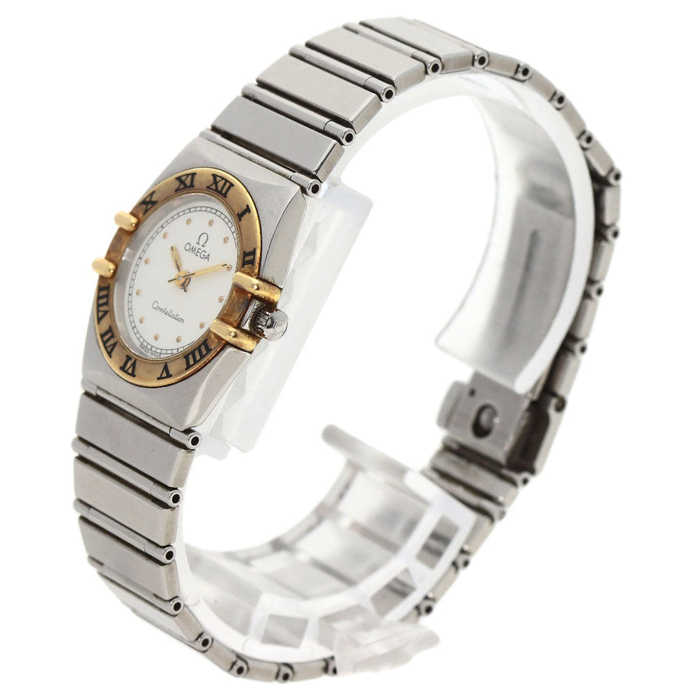 OMEGA Watches Quartz Stainless Steel Silver Constellation flat bezel Ivory dial