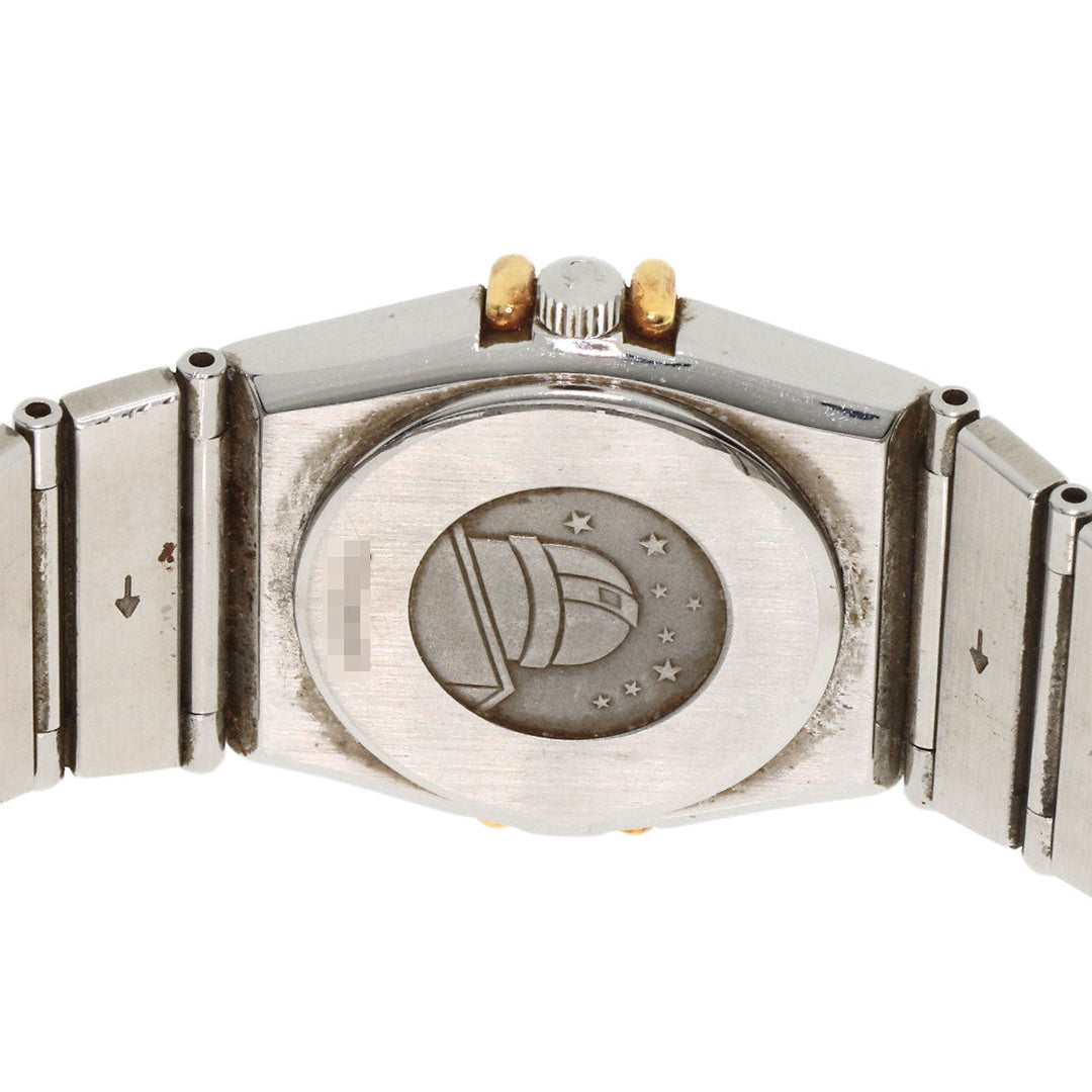 OMEGA Watches Quartz Stainless Steel Silver Constellation flat bezel Ivory dial